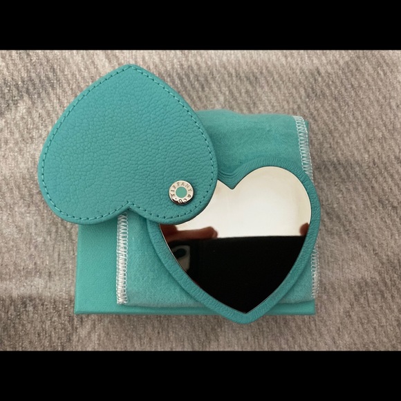 Tiffany & Co Blue Leather Mirror - Picture 3 of 5